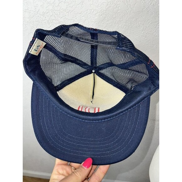 Vintage Bank of America Hat Trucker BofA Logo Snap Back Designer Award - Picture 5 of 5